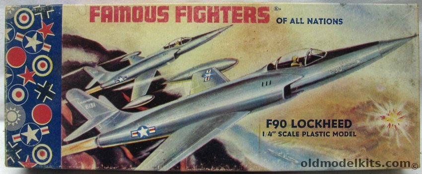 Aurora 1/48 Lockheed F-90 Brooklyn - Famous Fighters Of All Nations, 33-89 plastic model kit